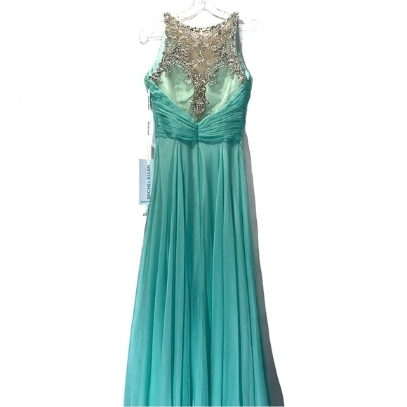 Rachel Allan Green Formal Size 0 - Picture 2 of 9
